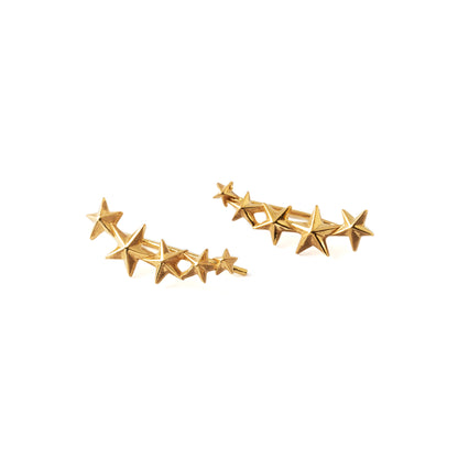 Gold Star Dust Ear Climbers right side view