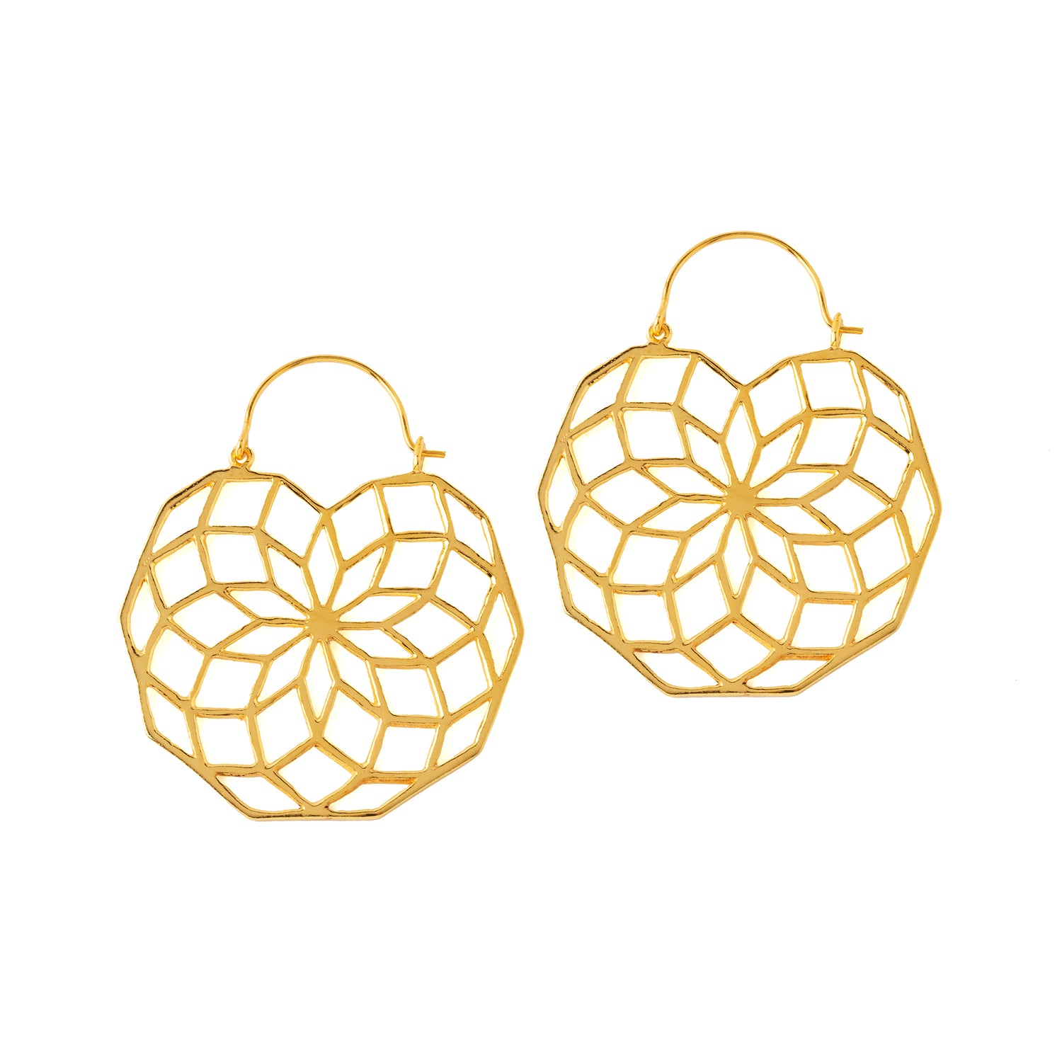 Star of Life Gold Earrings