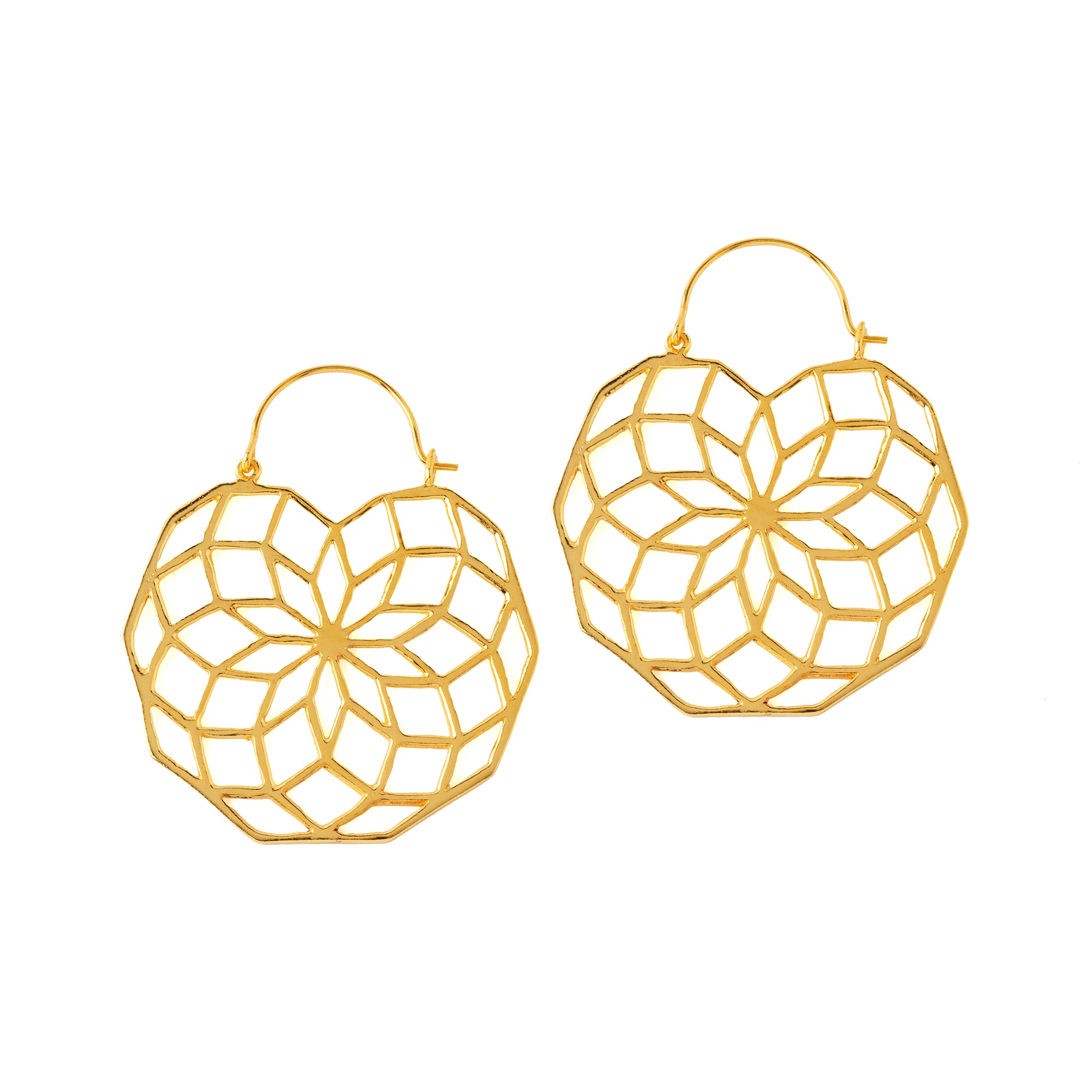 Star of Life Gold Earrings