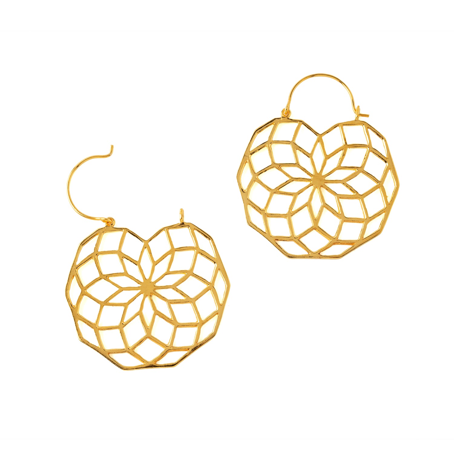 Star of Life Gold Earrings