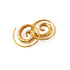 Gold Spiral Swirl Earrings front and side view