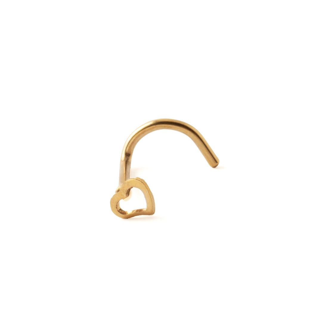 Golden Heart Nose Stud