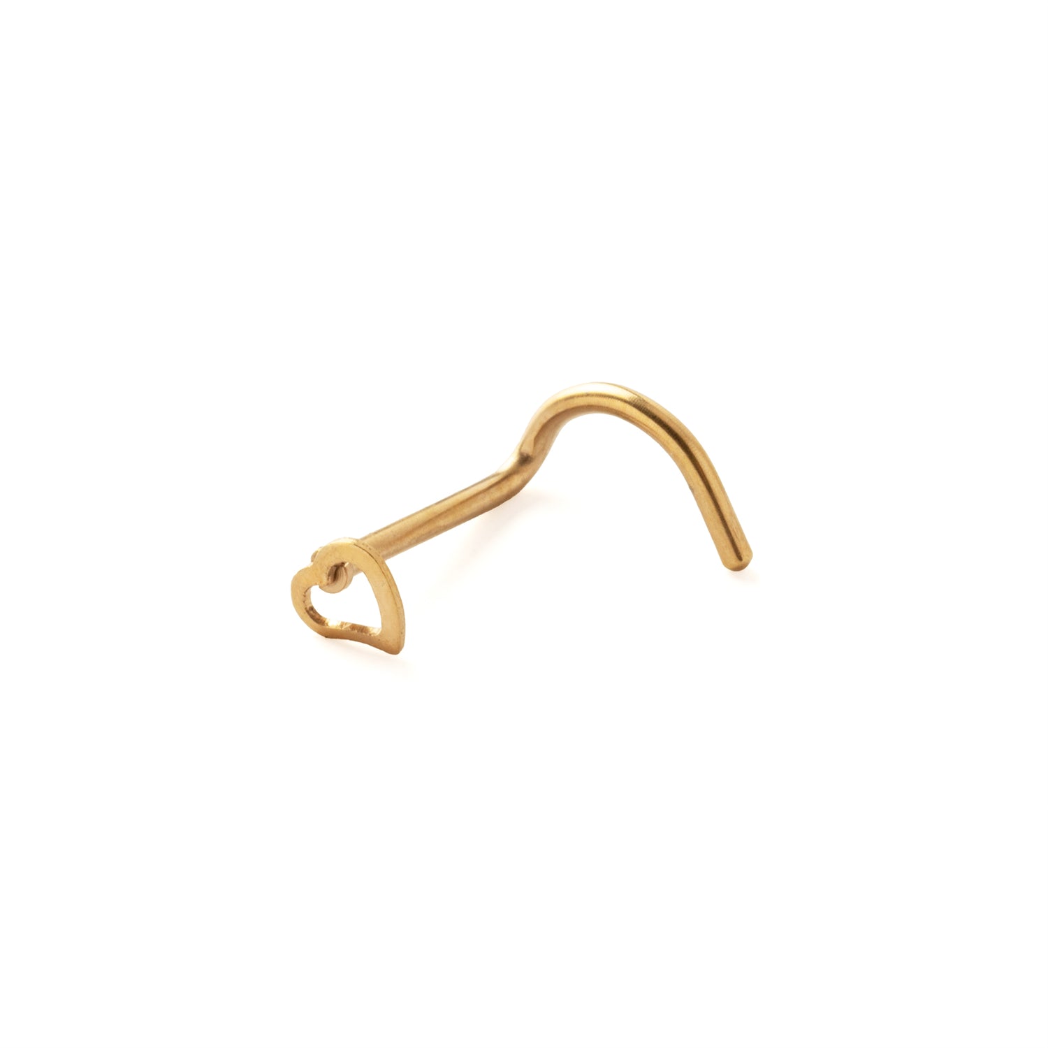 Golden Heart Nose Stud