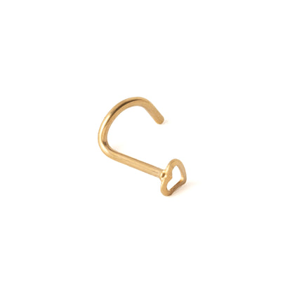 Golden Heart Nose Stud