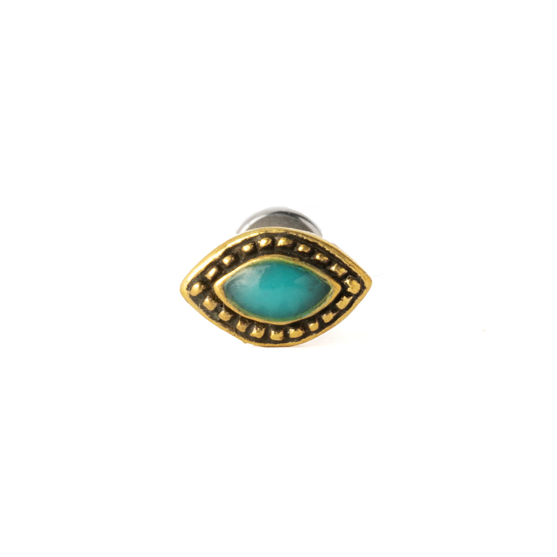 Golden Agatha Labret with Turquoise