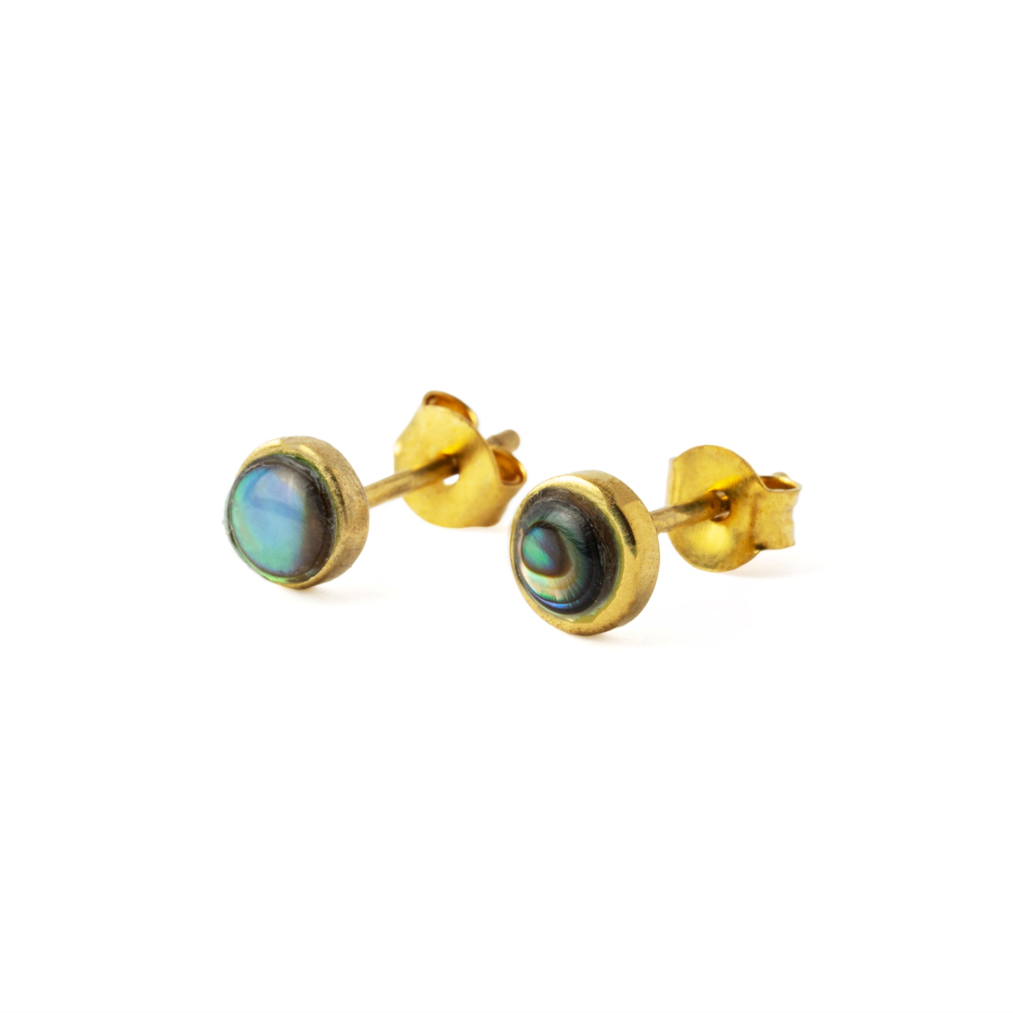 Golden Ear Studs set Abalone