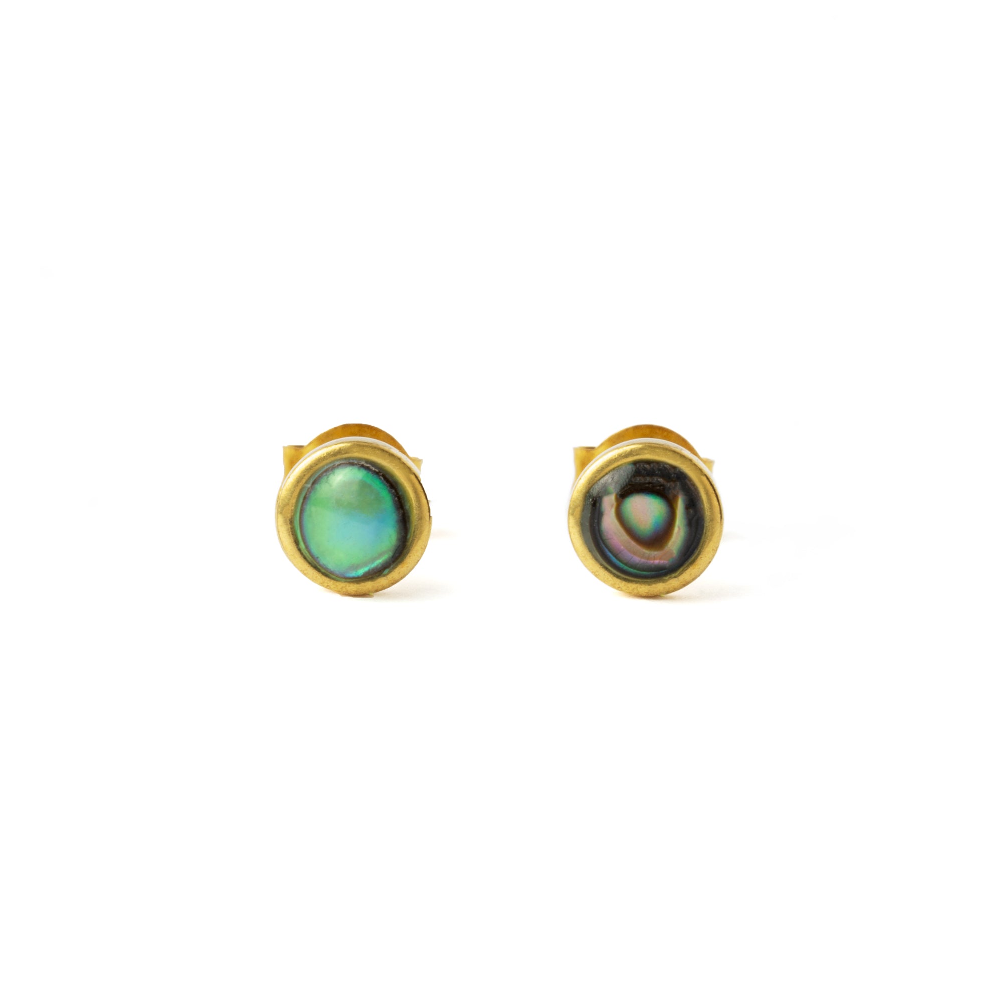 Golden Ear Studs set Abalone