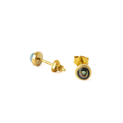 Golden Ear Studs set Abalone