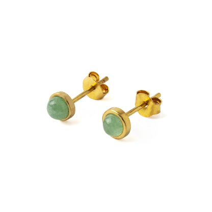 Golden Ear Studs set Jade