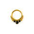 Golden Siti Clicker Ring with Black Onyx frontal view