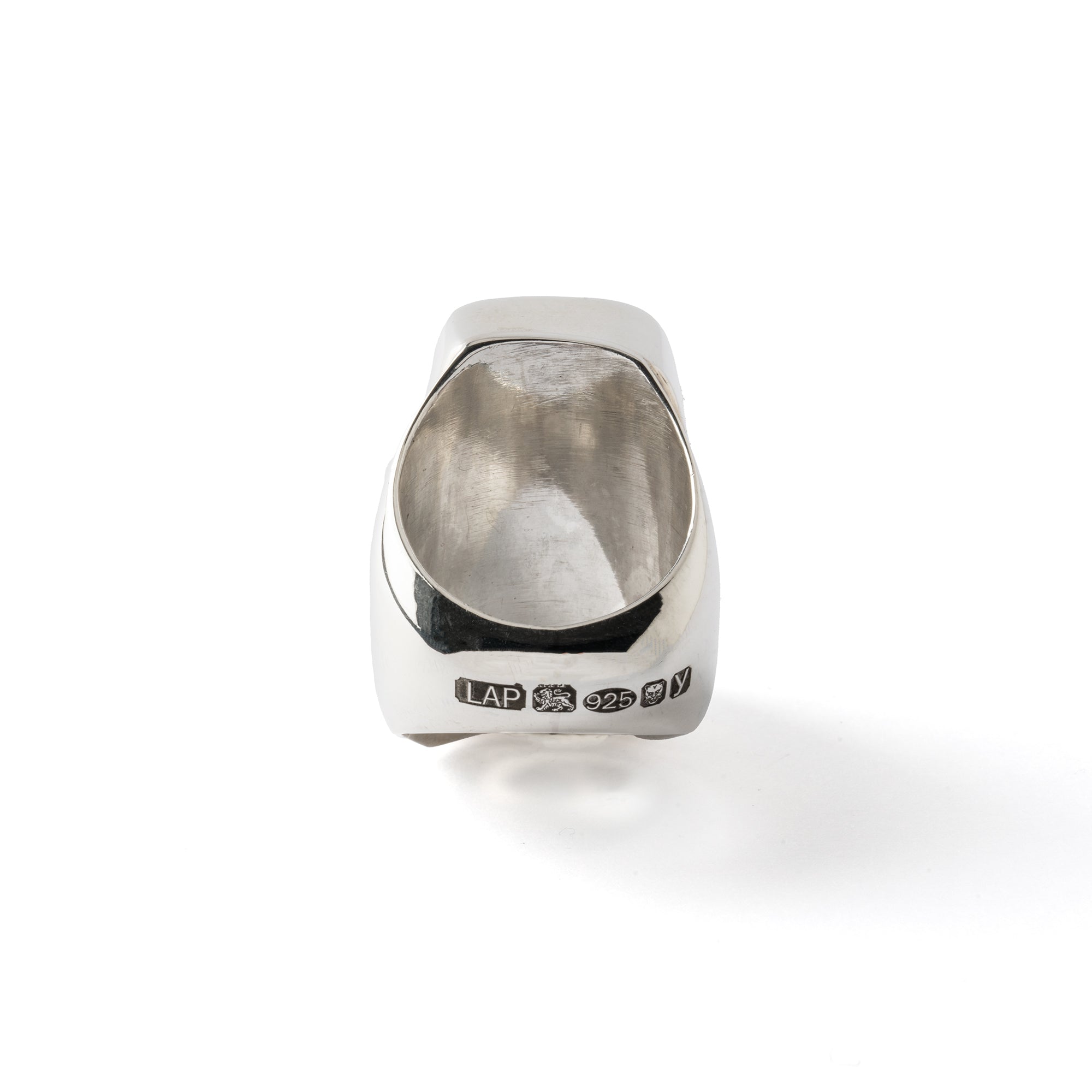 Hallmarked Silver Ring with Tibetan Turquoise