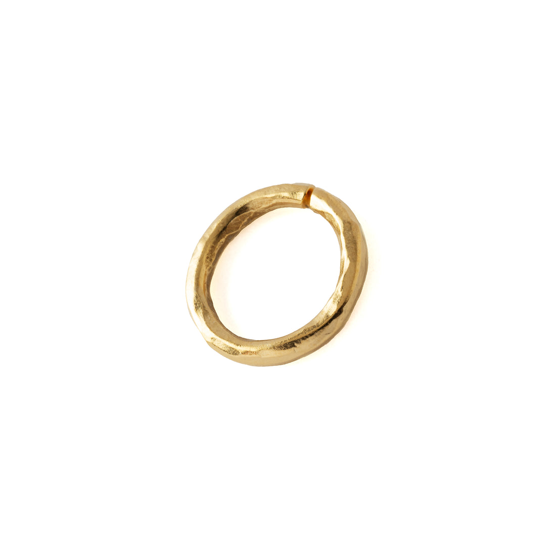 Hammered Gold Piercing Ring right side view