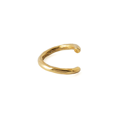 Hammered Gold Piercing Ring open mode view