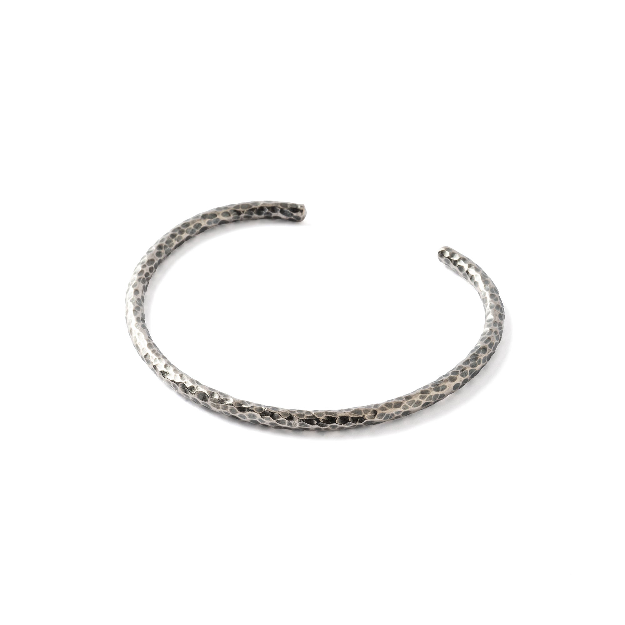 Hammered Tribal Silver Cuff