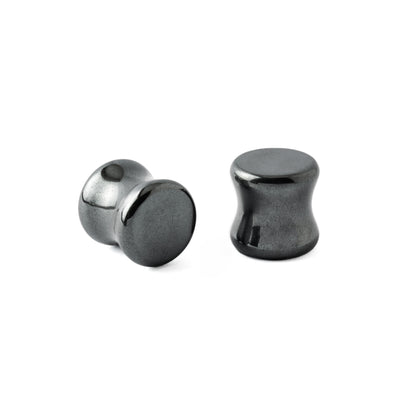 pair of Hematite Plugs side and front view
