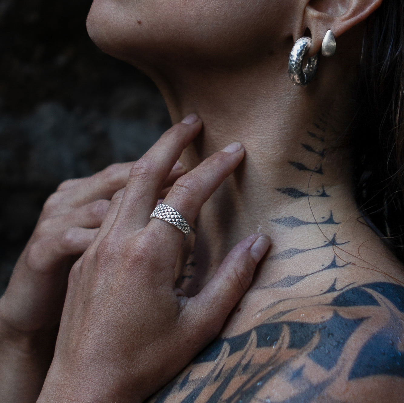 Dragon Scale Silver Ring