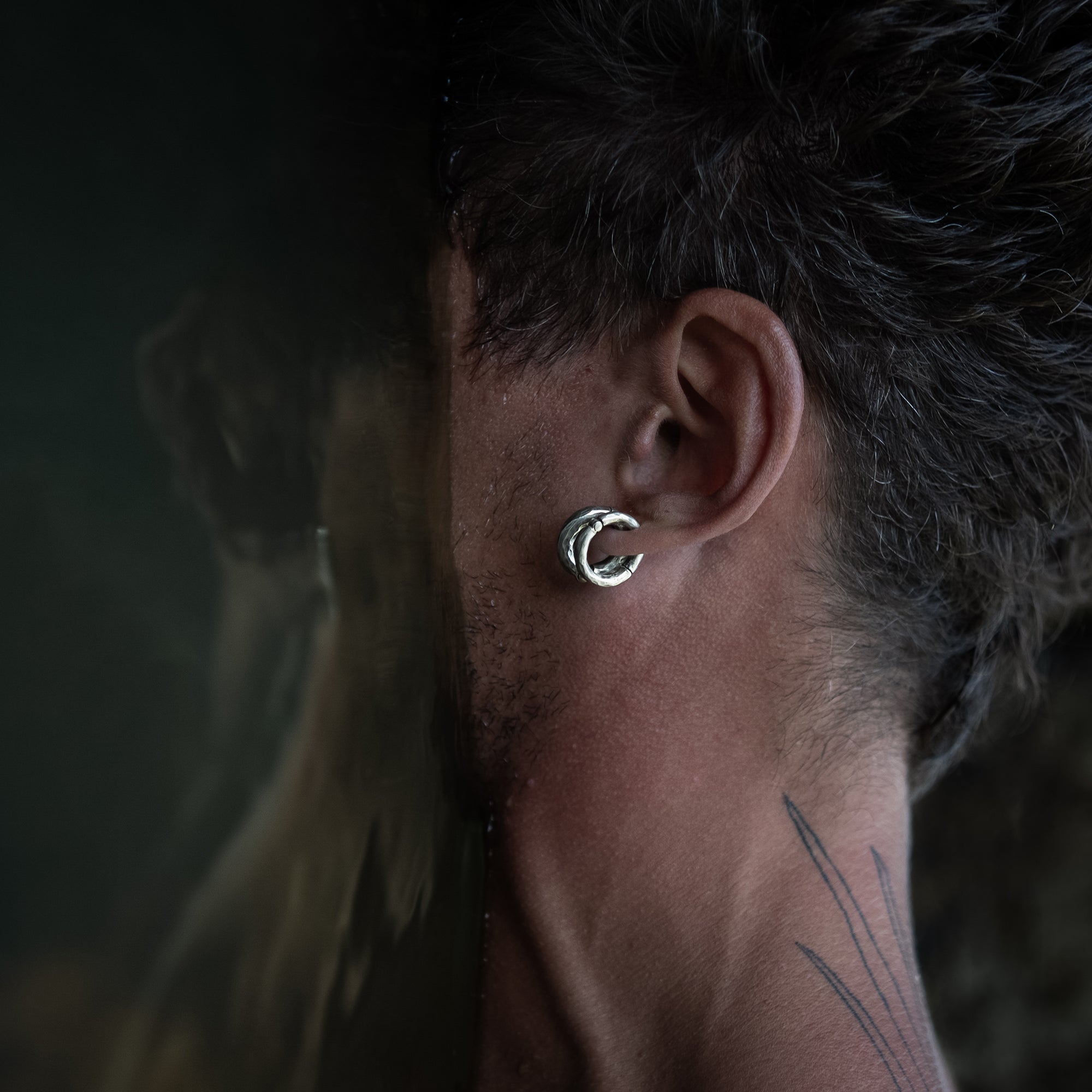 Hammered Silver Clicker Ring