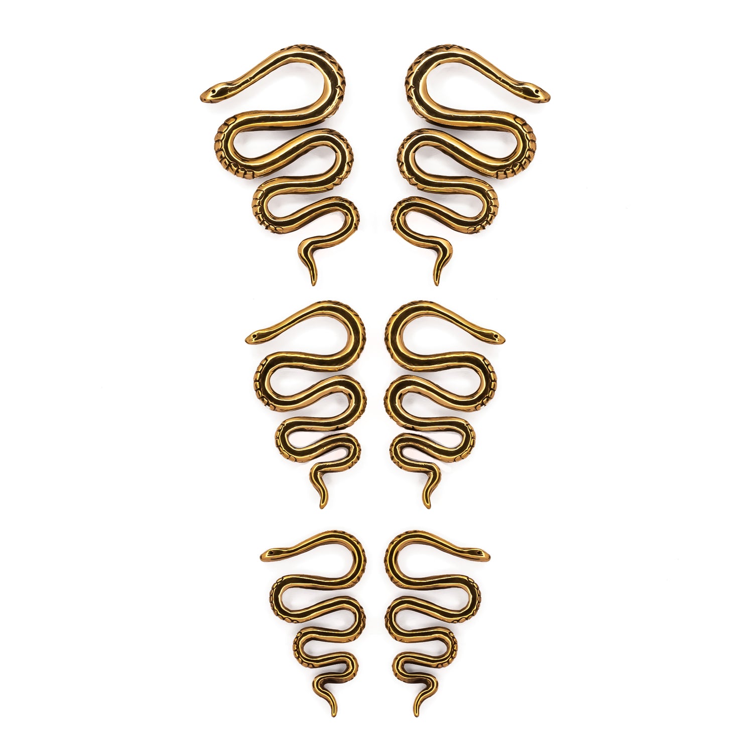 Golden Snake Ear Hangers