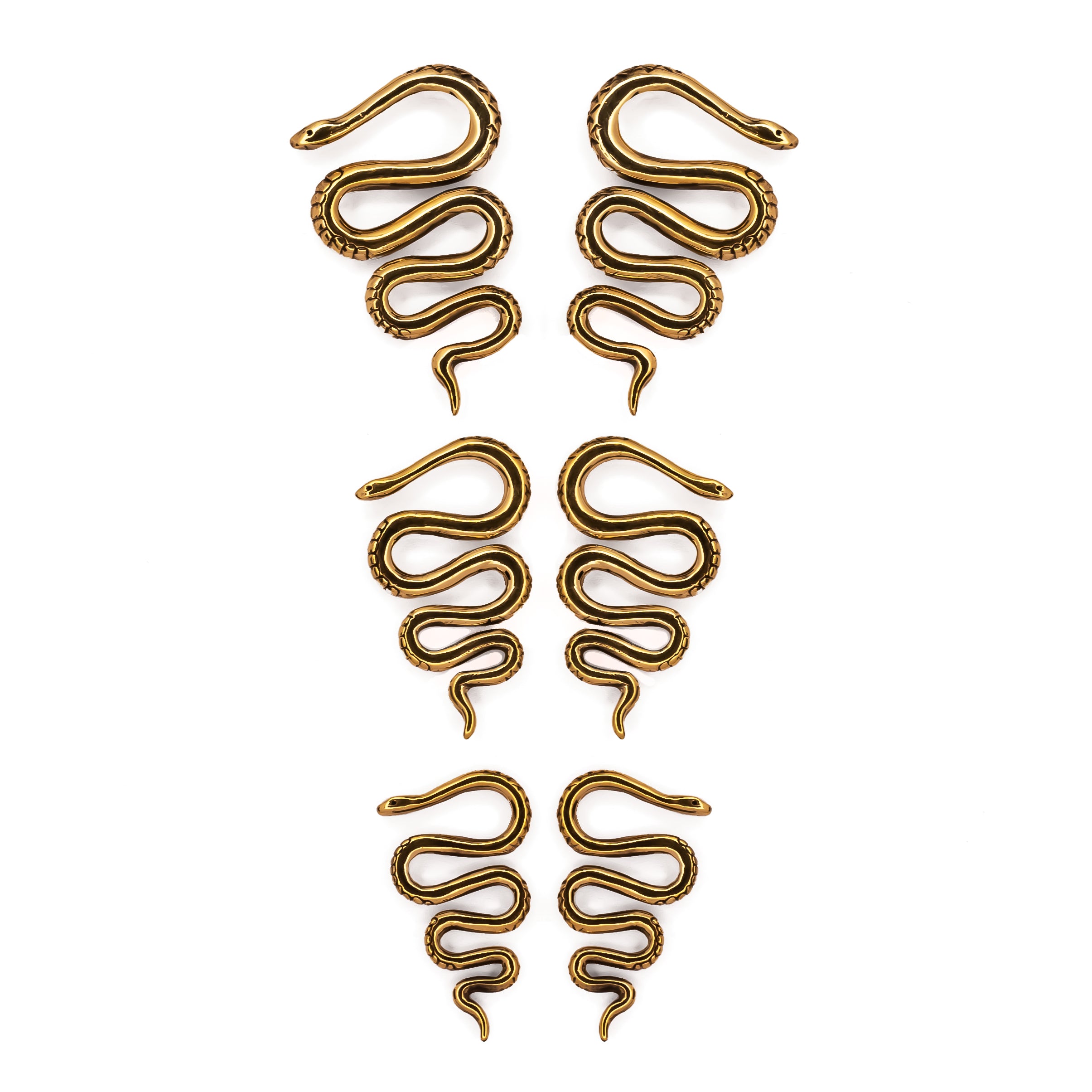 Golden Snake Ear Hangers