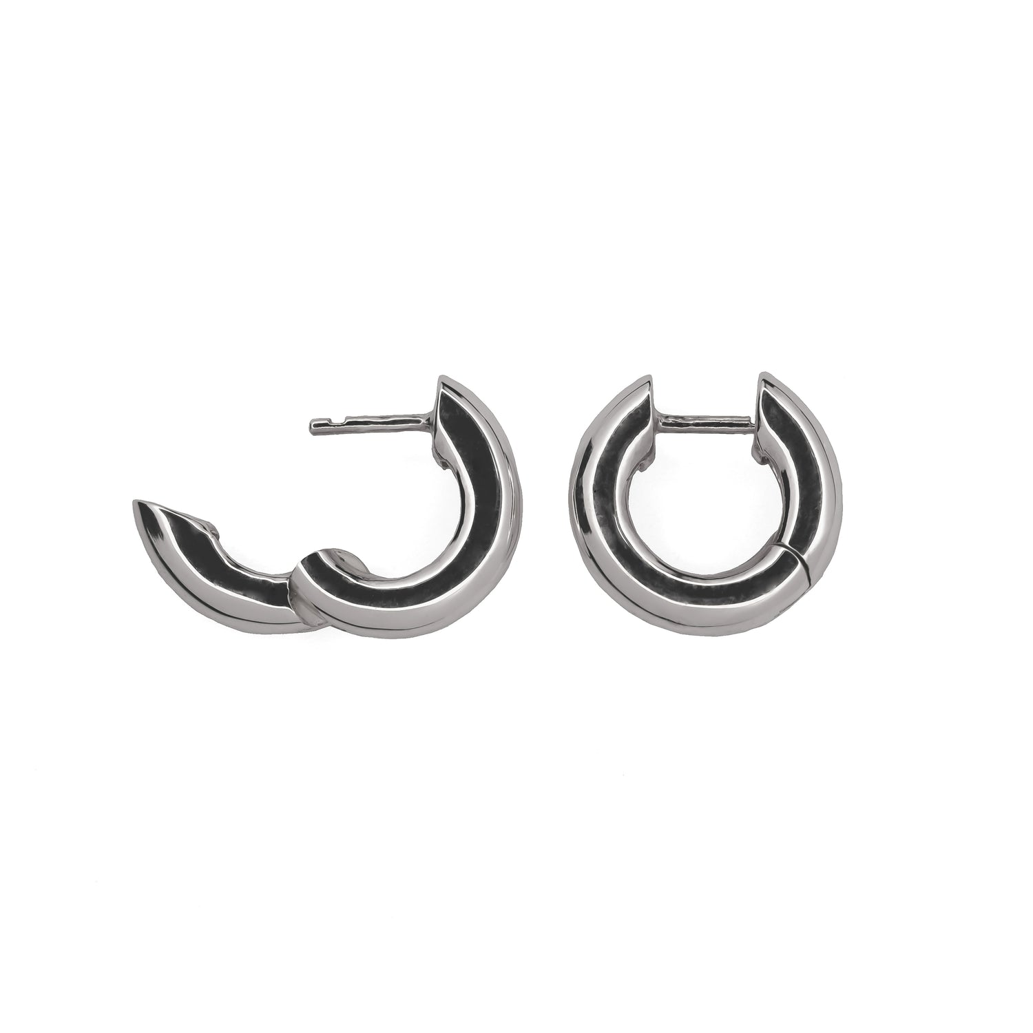 Silver Huggie Hoops