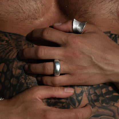 Leaf Adjustable Silver Ring