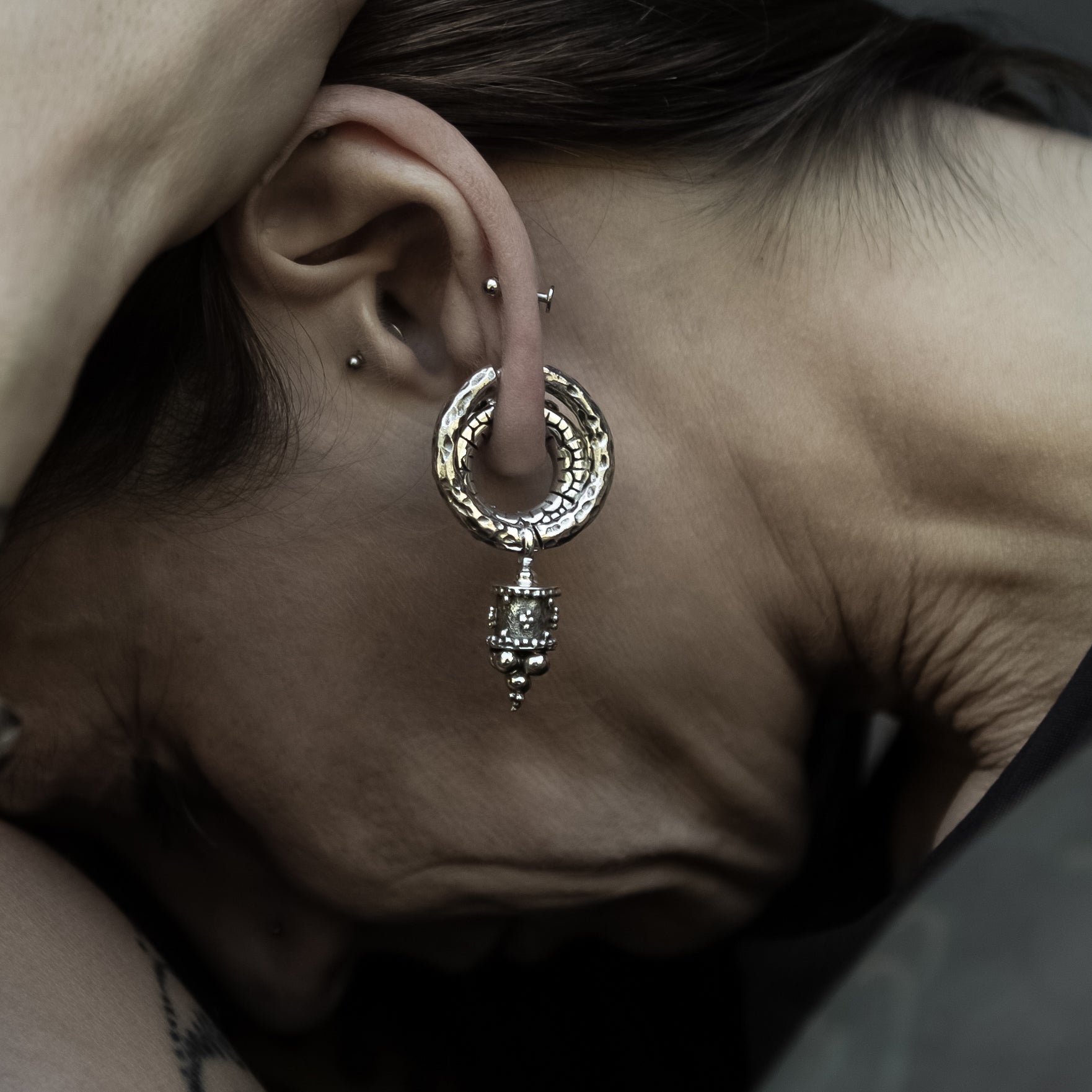 Silver Afghan Ear Hangers