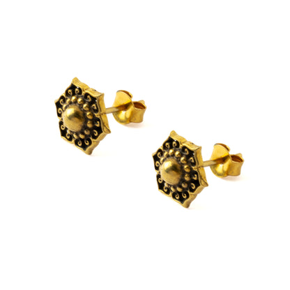Jiva Flower Studs side view 