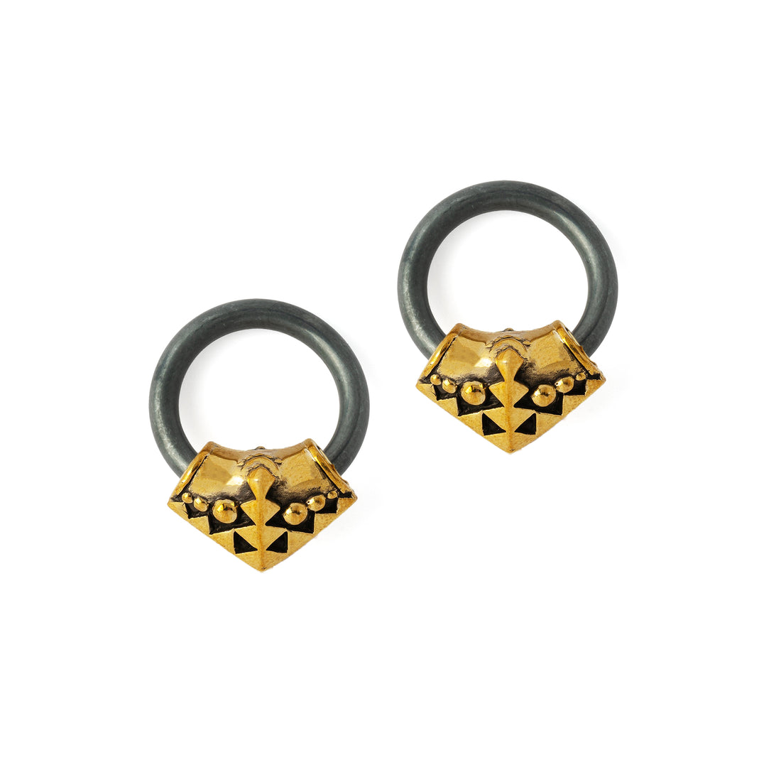 Black and Gold Karnataka Hoop Hangers