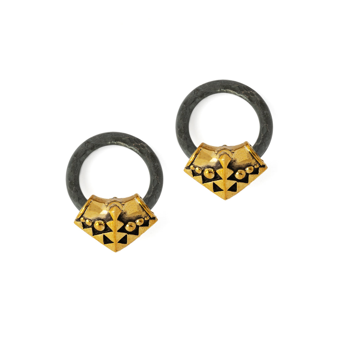 Black and Gold Karnataka Hoop Hangers