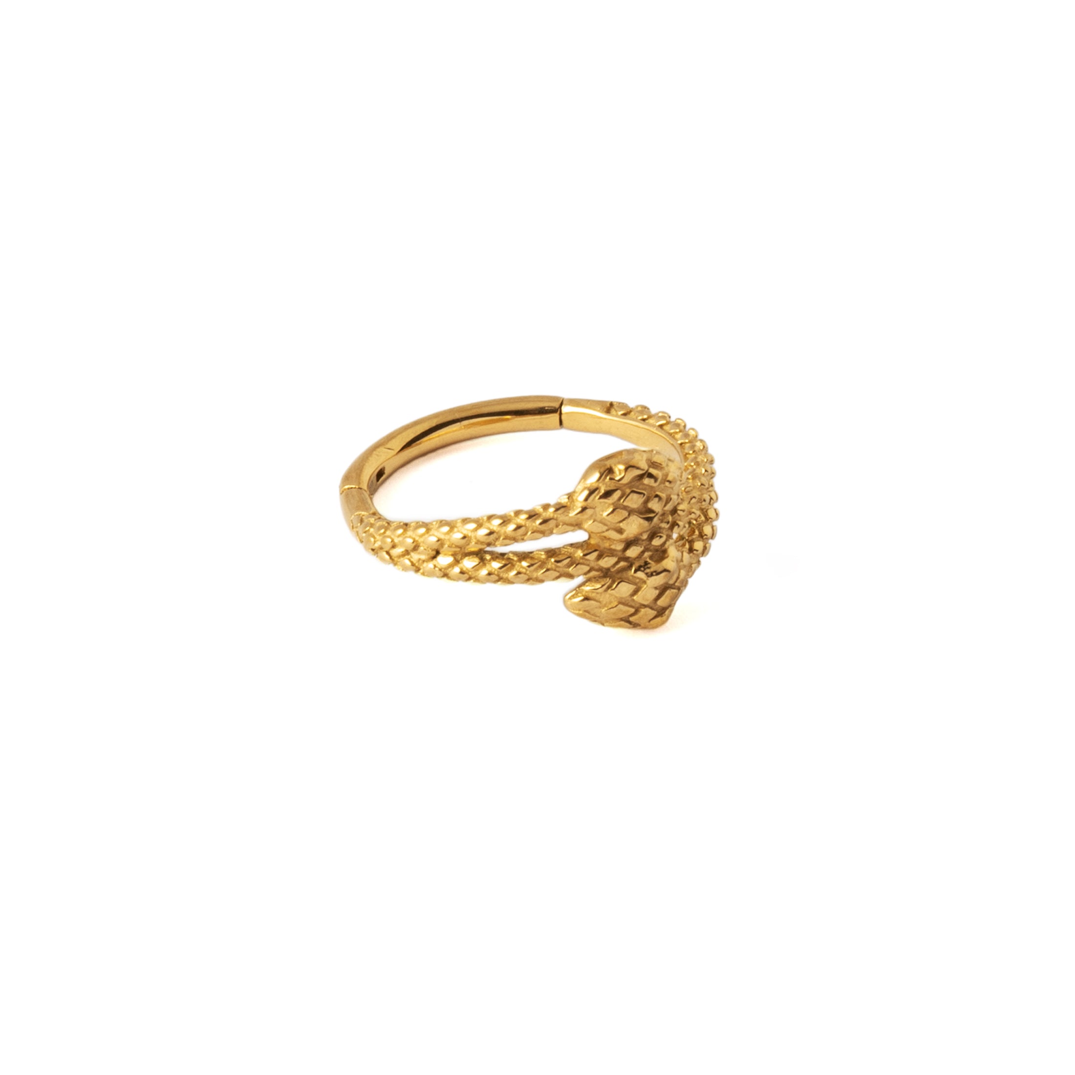 Amphis Snake Gold Clicker Ring left side view