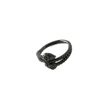Amphis Snake Black Clicker Ring right size view