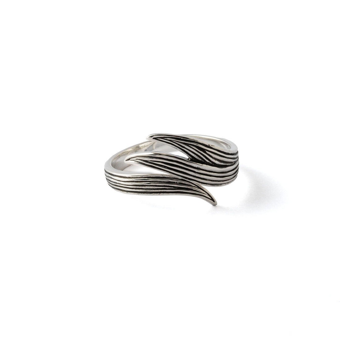 Long Leaf Silver Ring frontal view