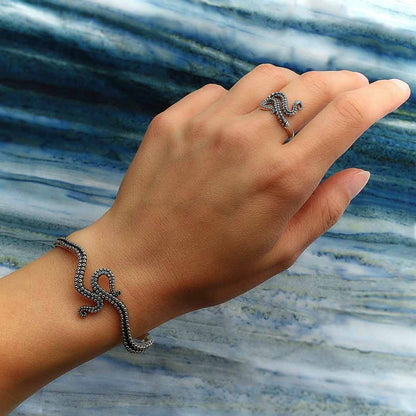 Octopus Tentacle Silver Bracelet