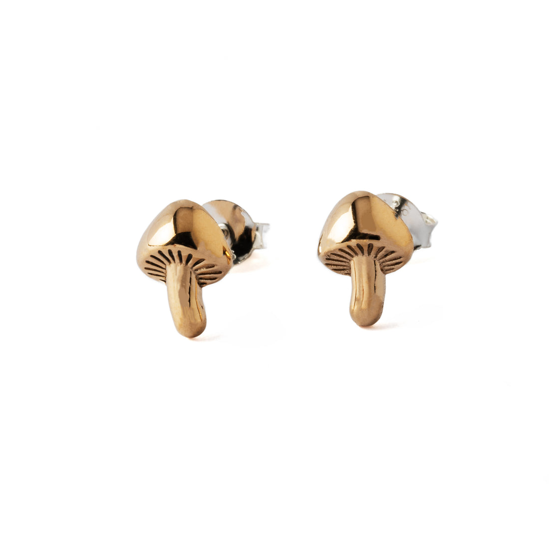 Mushroom Charm Studs frontal view