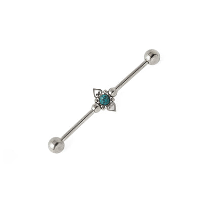 Neptune Industrial Bar with Turquoise right side view