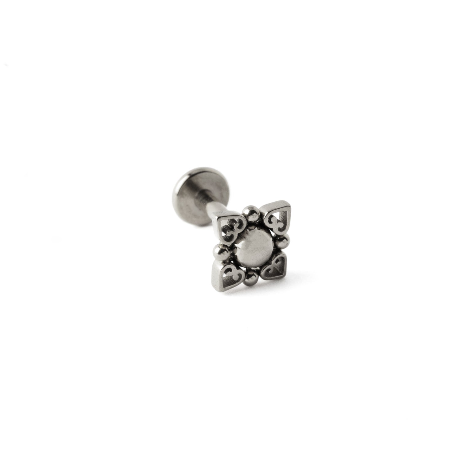 Neptune surgical steel internally threaded Labret stud right side view