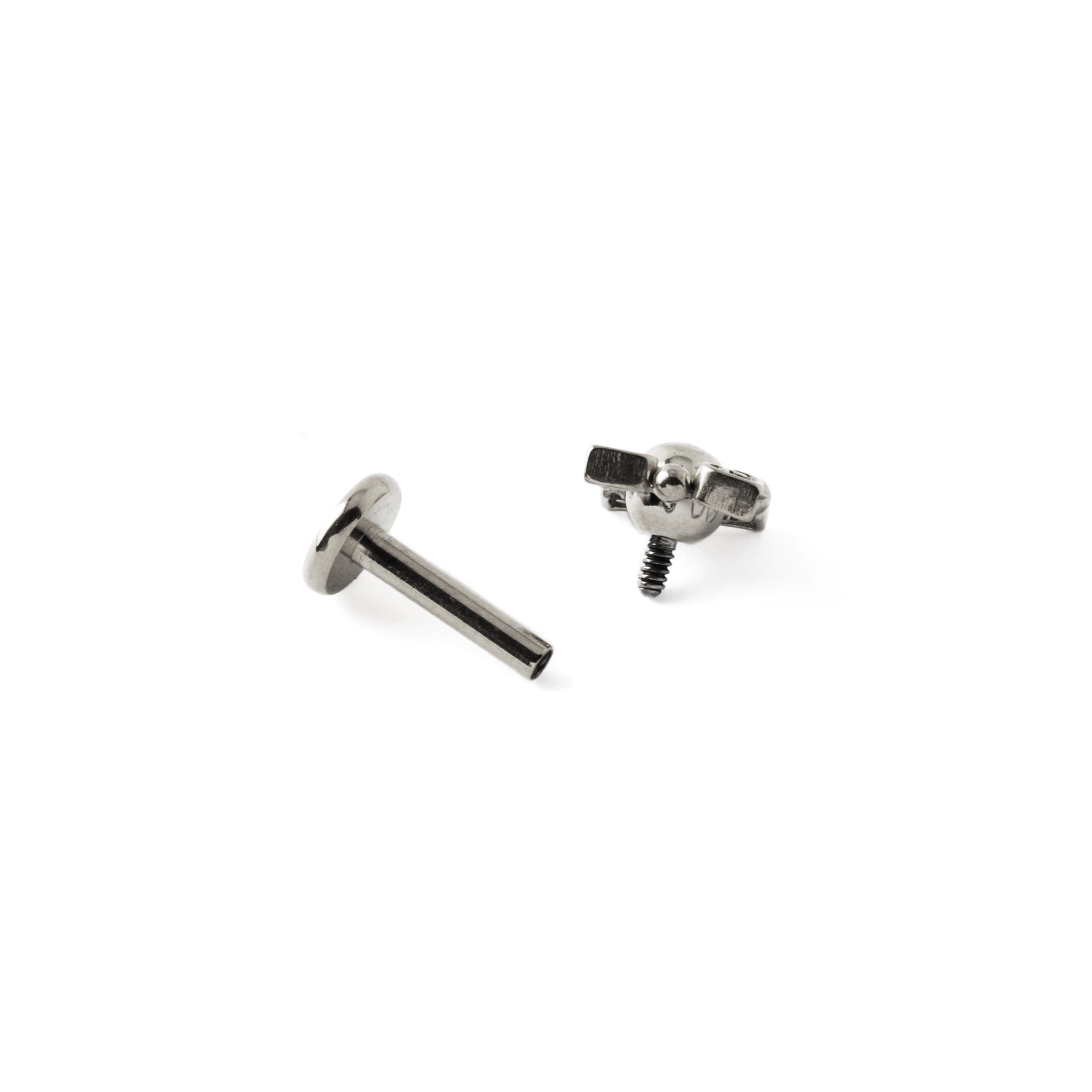 Neptune surgical steel internally threaded Labret stud open mode view