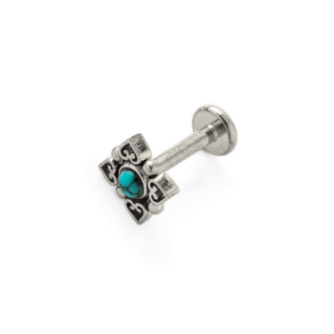 Neptune Labret with Turquoise right side view