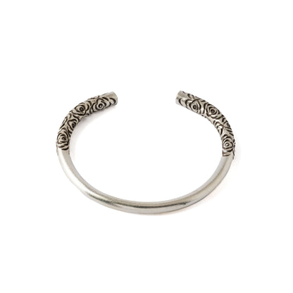 Tribal Silver Berber Open Cuff frontal view
