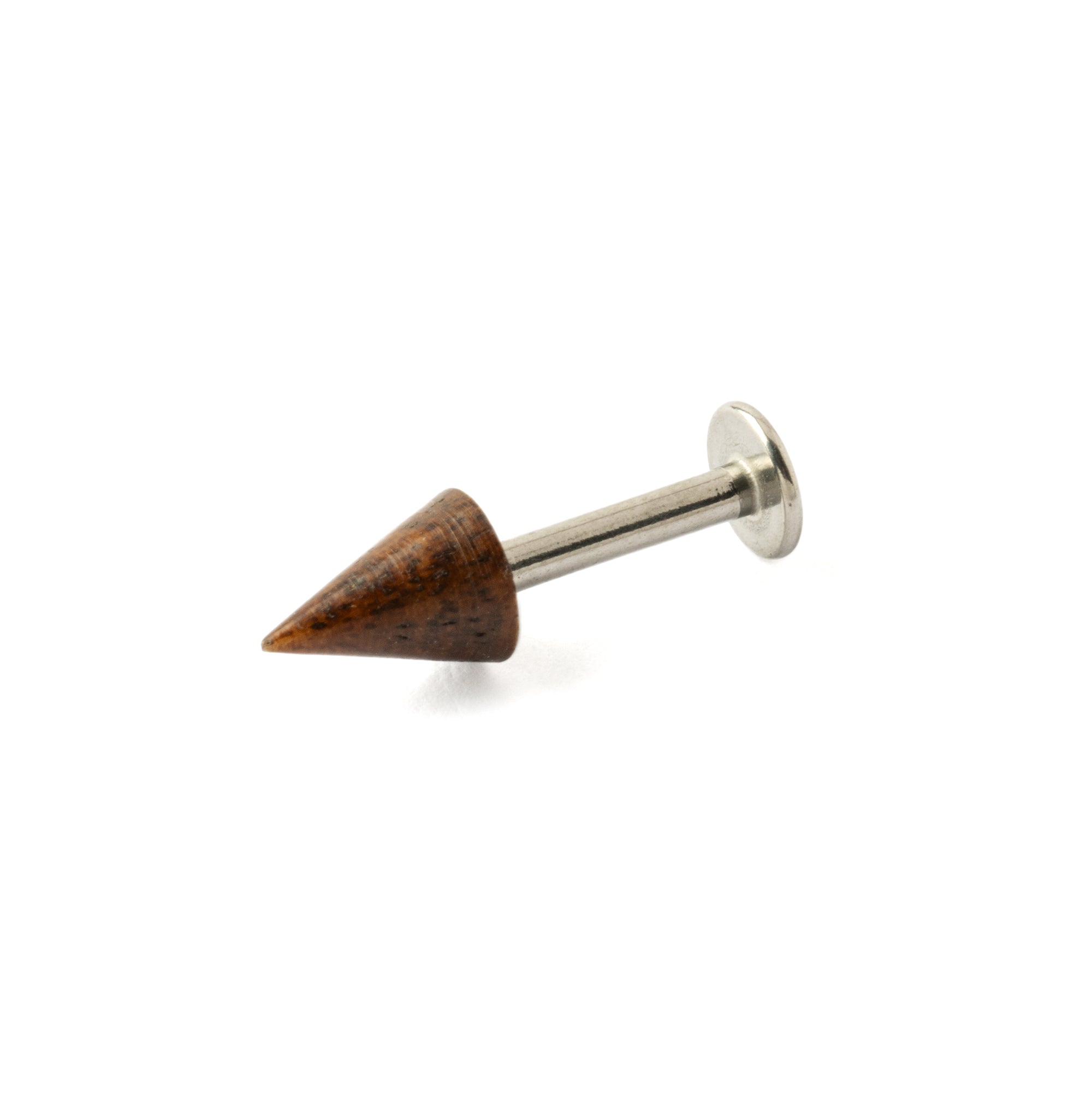 Organic Spike Labret- Coffee stained Bone