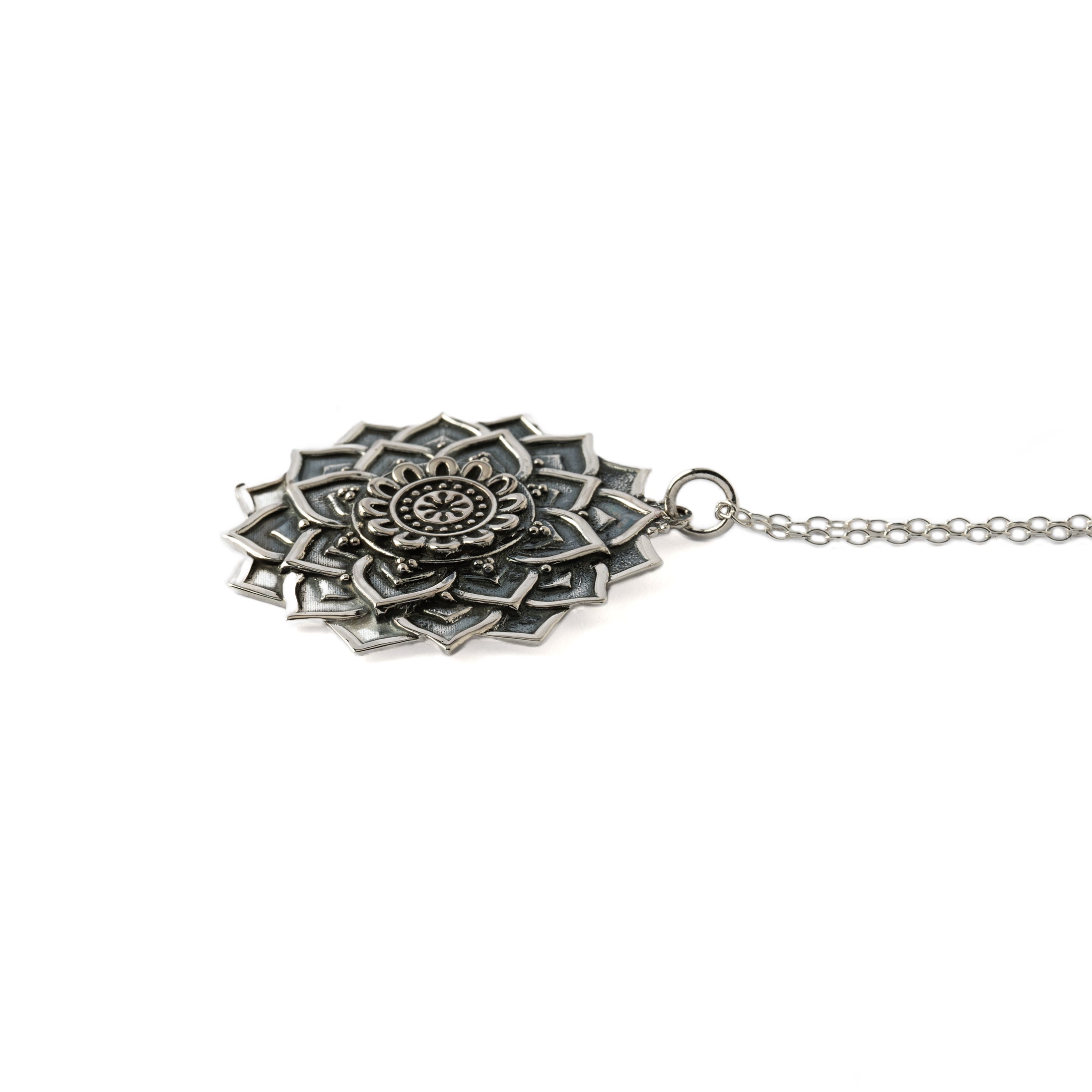 Padma Flower Necklace side close up view