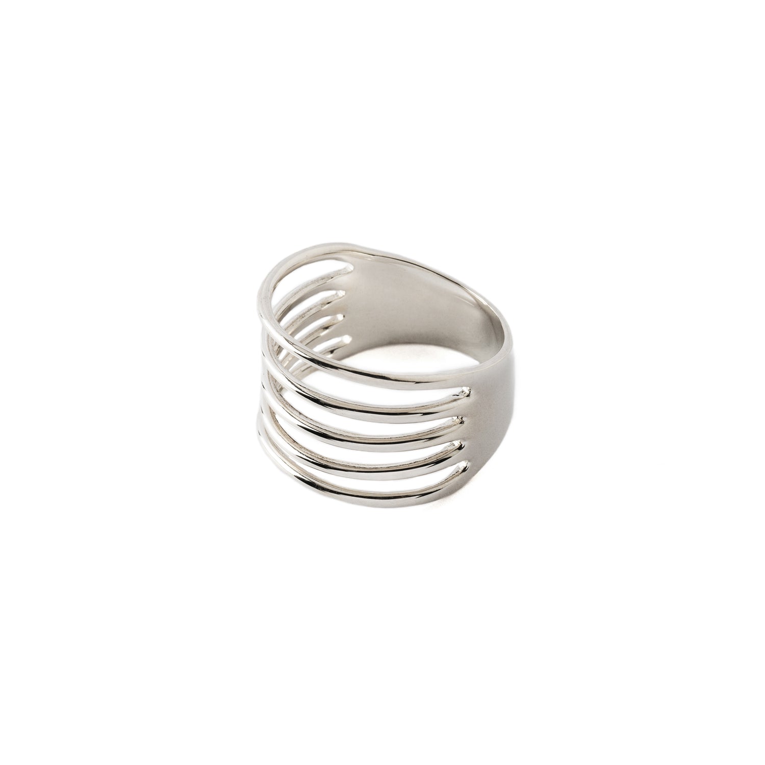 Quintuple Silver Ring right side view
