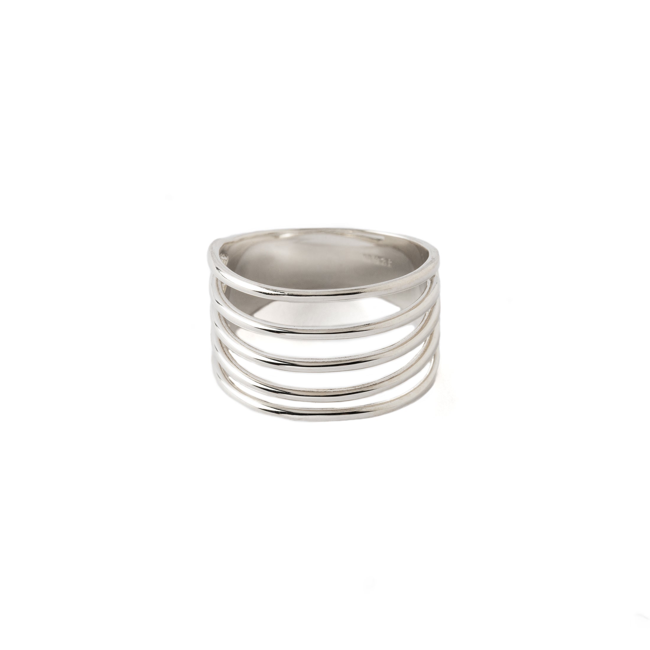 Quintuple Silver Ring frontal view