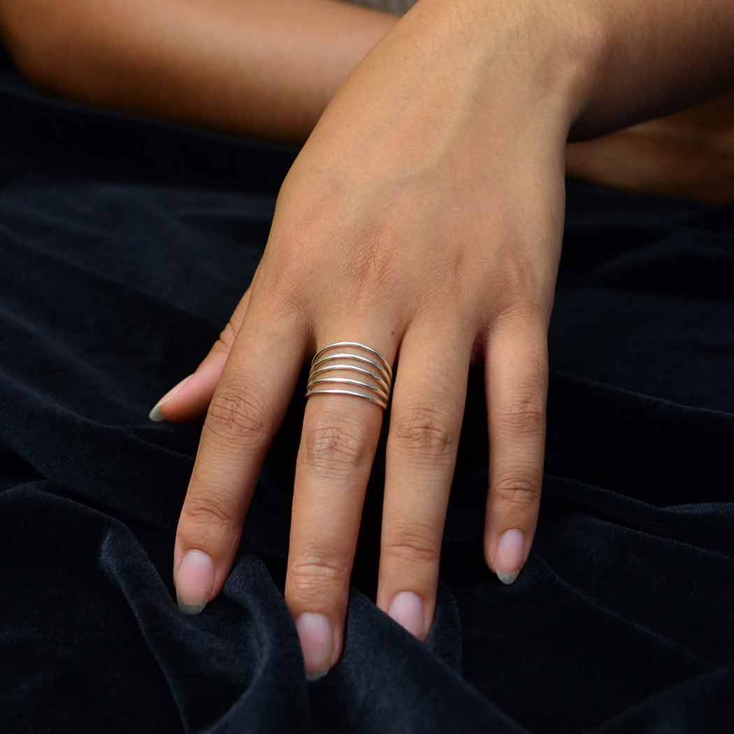Quintuple Silver Ring