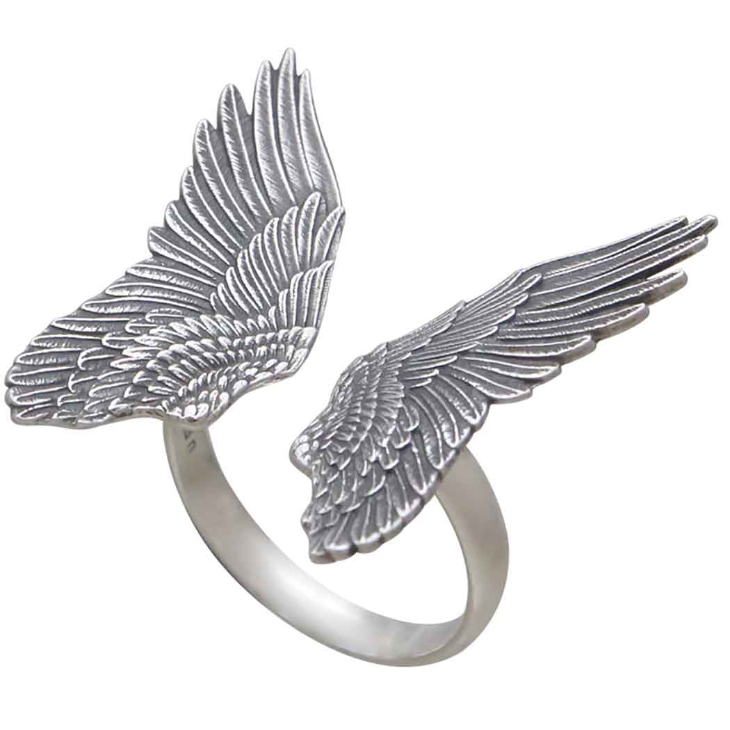 Silver Angel Wing Ring