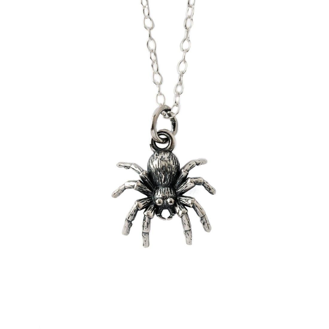 Realistic Silver Spider Charm