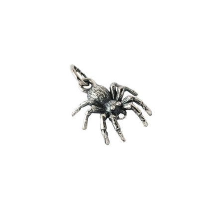 Realistic Silver Spider Charm