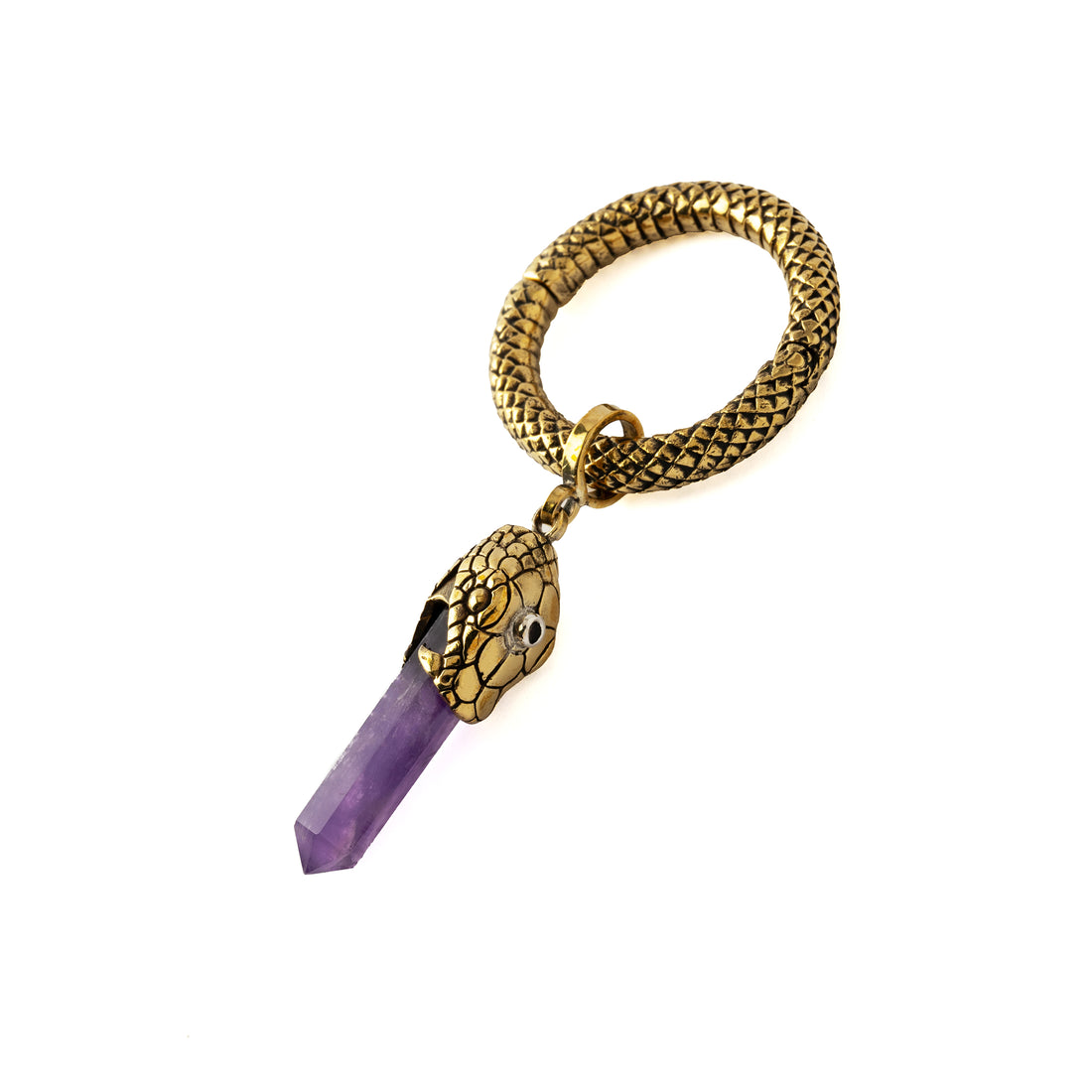 Rebirth Snake Hanger with Amethyst pendant right side view