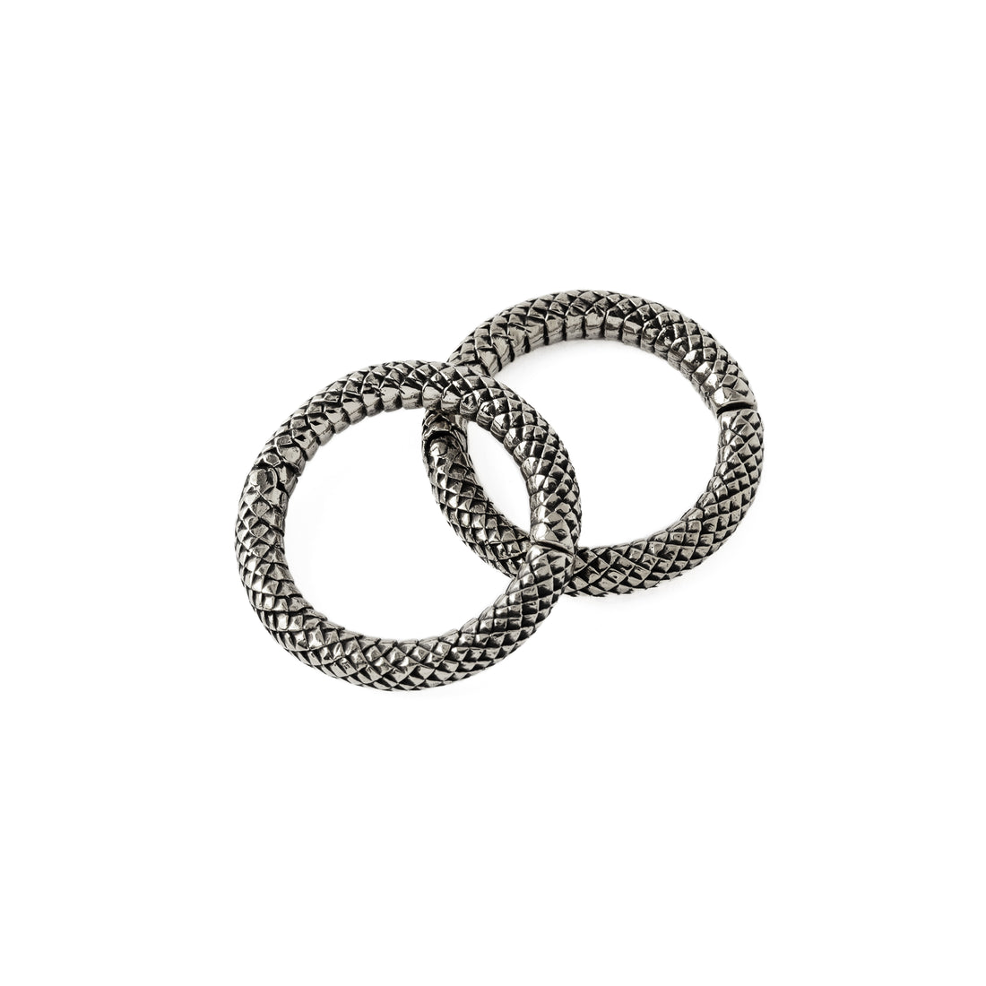 pair of 5mm Rebirth Large Silver Clicker Ring