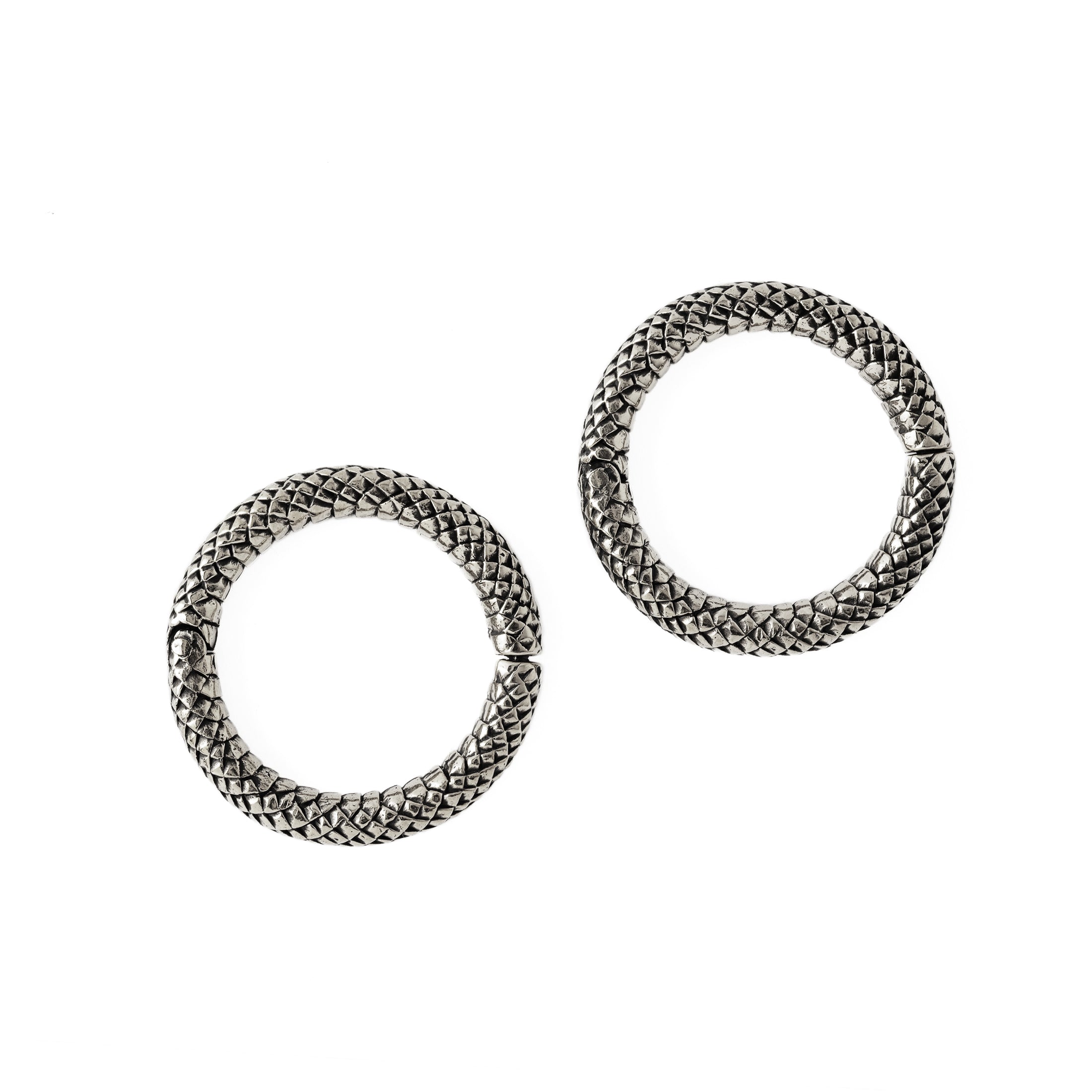 pair of 5mm Rebirth Large Silver Clicker Ring side view